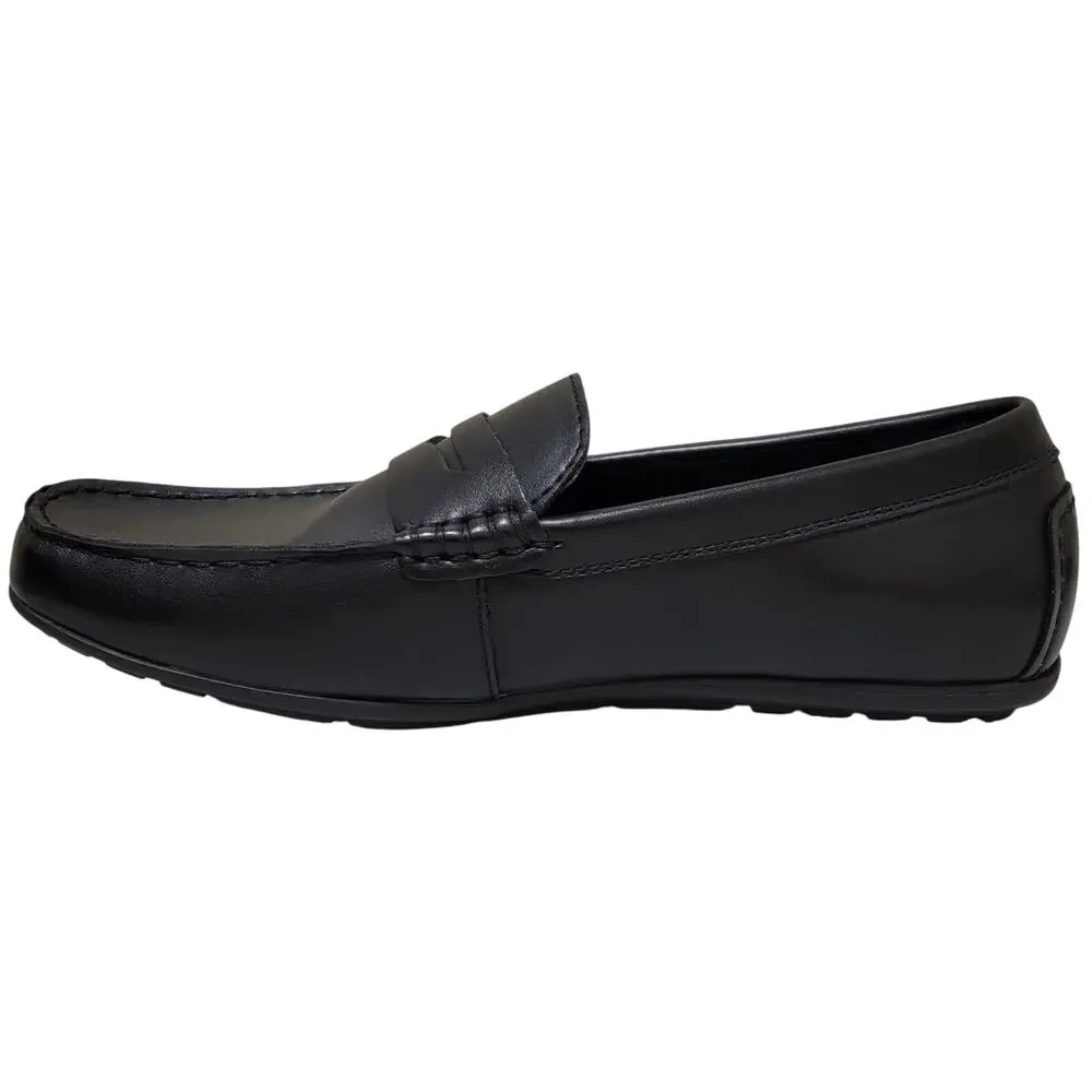 Alfani Men Masonn Slip On Penny Driver Loafers Size US 12M Black Faux Leather